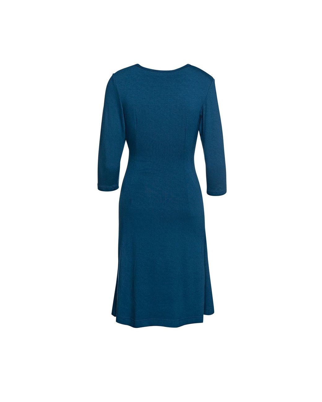 Conquista Blue Faux Wrap Dress