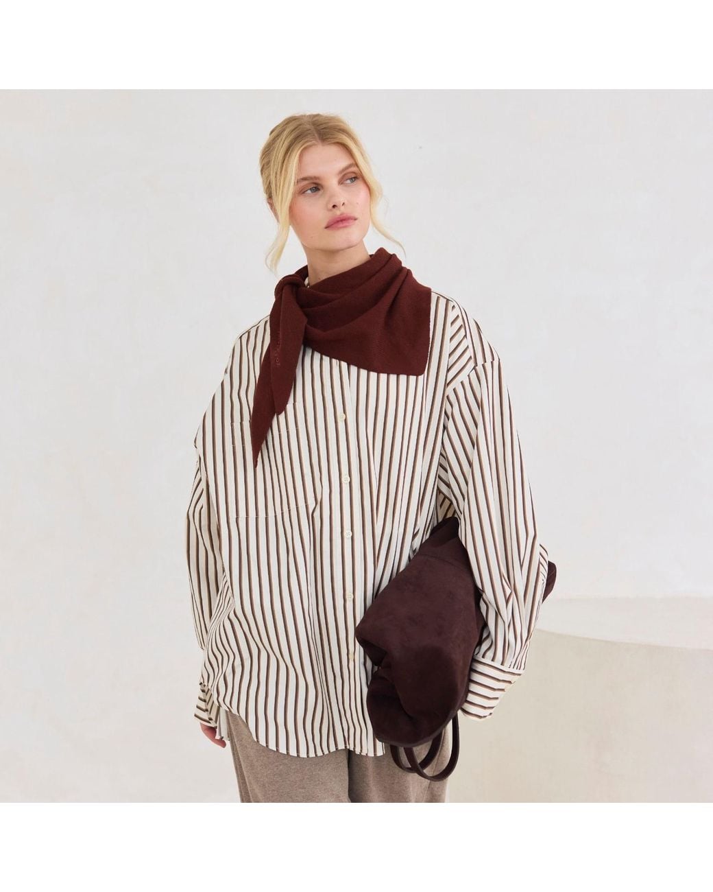 Arctic Fox & Co. Red Merino Wool Triangle Scarf