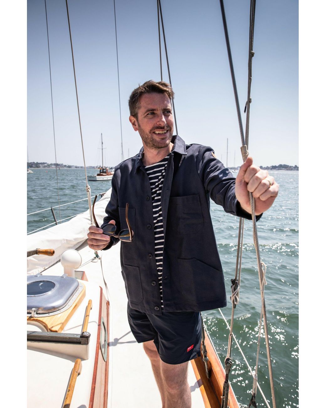 Arthur Beale Blue Canvas Utility Jacket