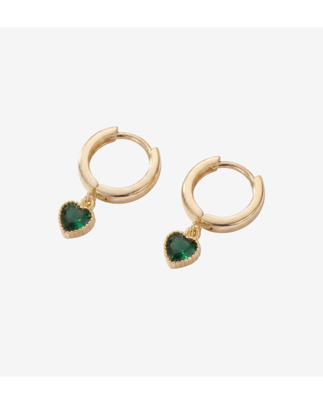 Uchi and Soto Metallic Kokoro Heart Hoop Earrings