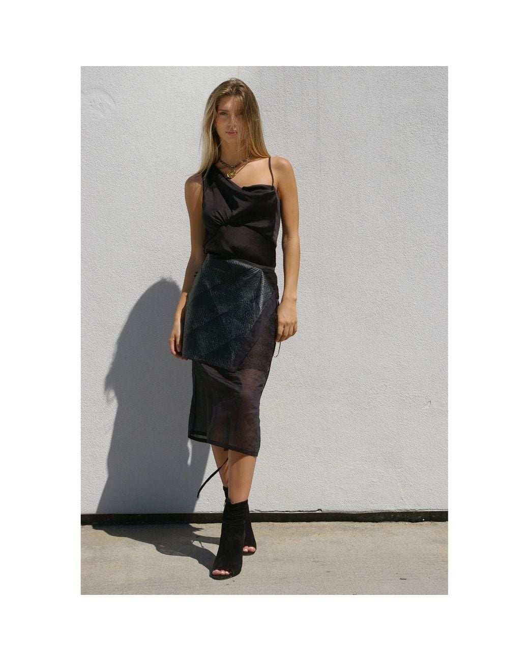 LAHIVE Black Thalia Satin Blouse