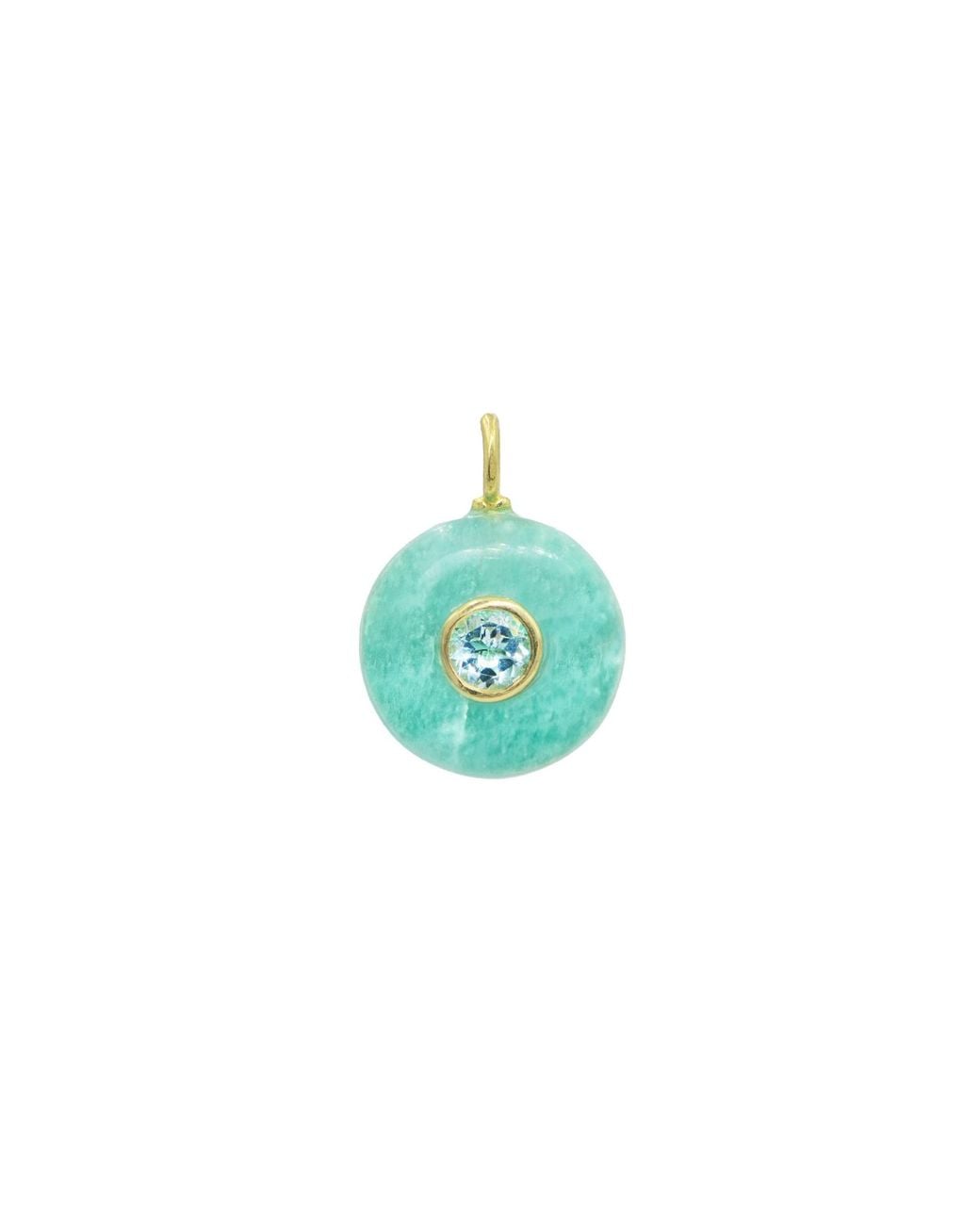 KAMARIA Blue Amazonite Gemstone Pendant With Topaz