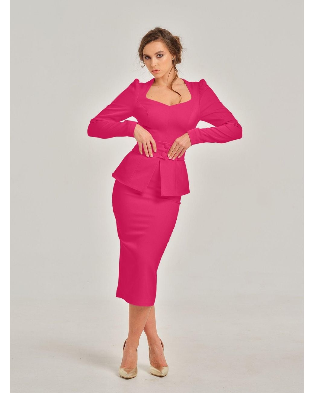 Tia Dorraine Pink Hot Two-Piece Set