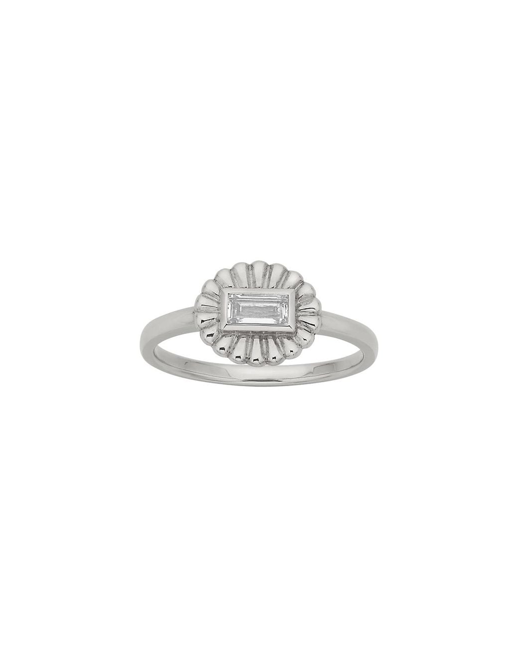 Zoe & Morgan White Odette Ring With Topaz
