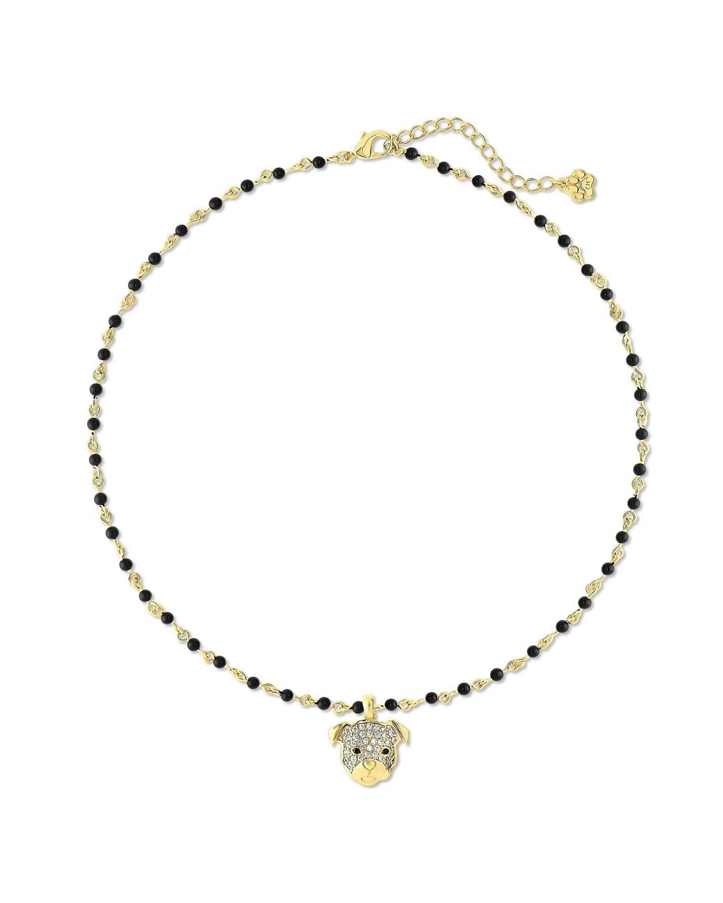 Cloud Haven Metallic Soft Hearted Pit Bull Cz Necklace