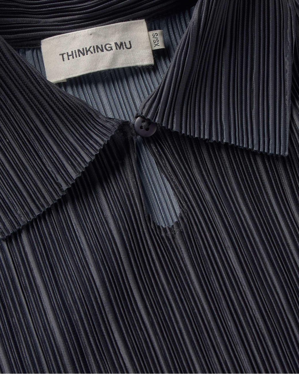 Thinking Mu Blue Whisper Agostina Pleated Top