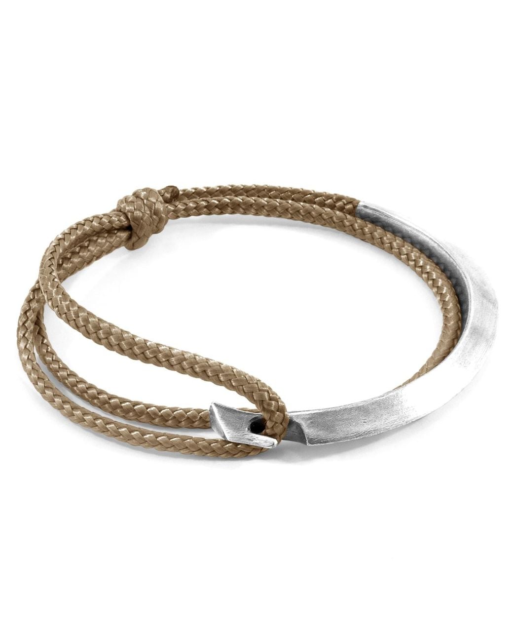 Anchor and Crew Metallic Sand Hove & Rope Bracelet for men