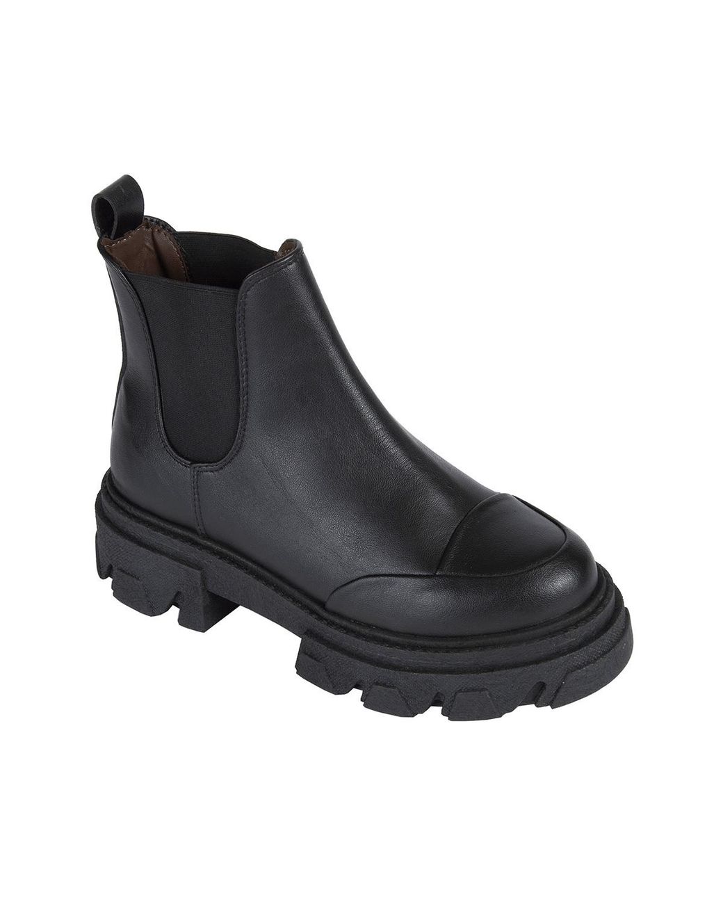 Urbnkicks Black Vegan Cap Toe Ankle Boots