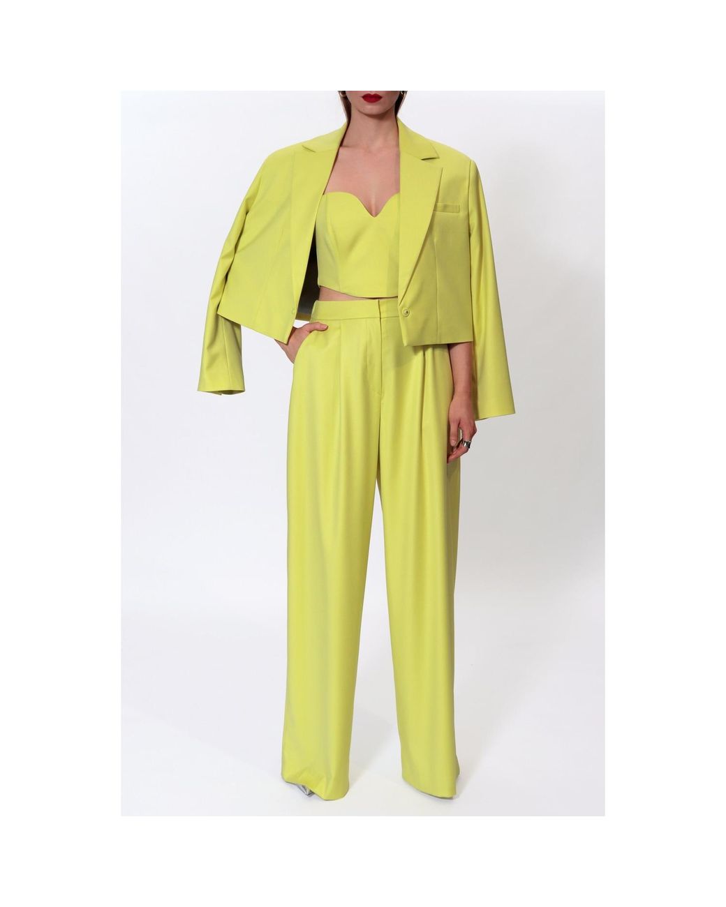 AGGI by HALEWSKI Yellow Lara Wild Lime Corset