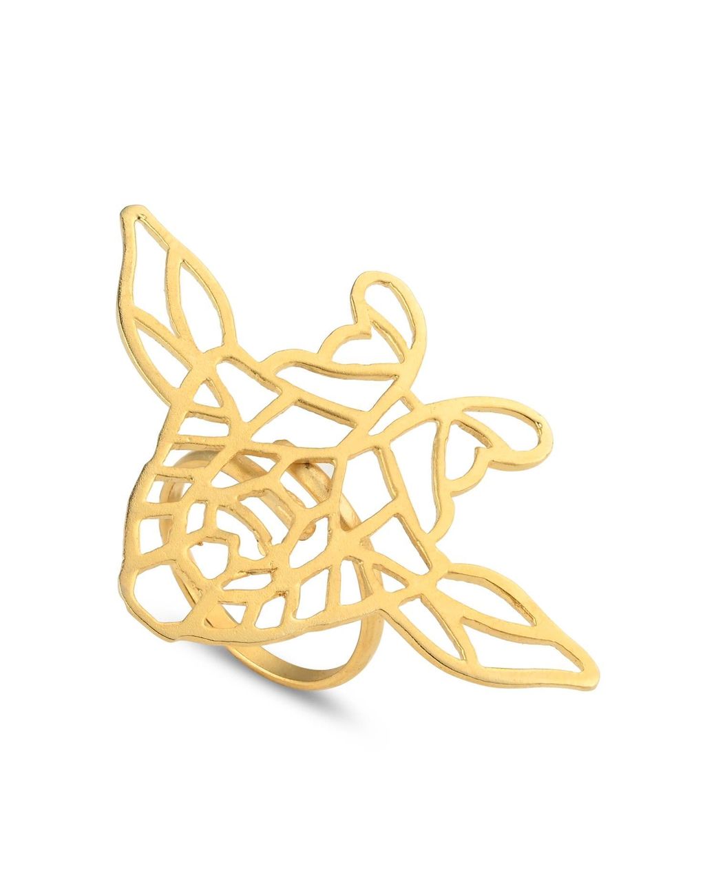 Meraki by Rashmi Bajaj Metallic Giraffe Glow Plated Chunky Ring