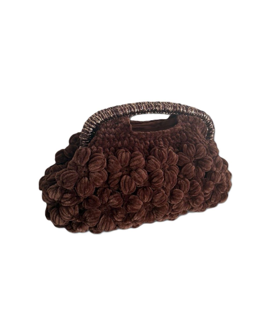 Springmoonatelier Brown Handmade Crochet Designer Bag
