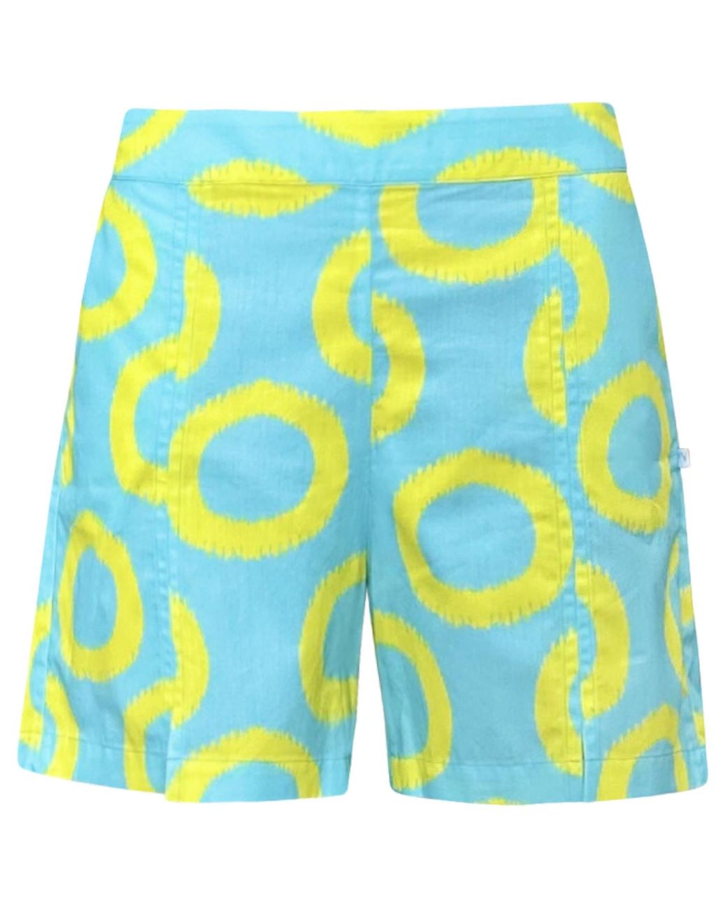 Perlavera Blue Ceny Aqua- Printed Cotton Short