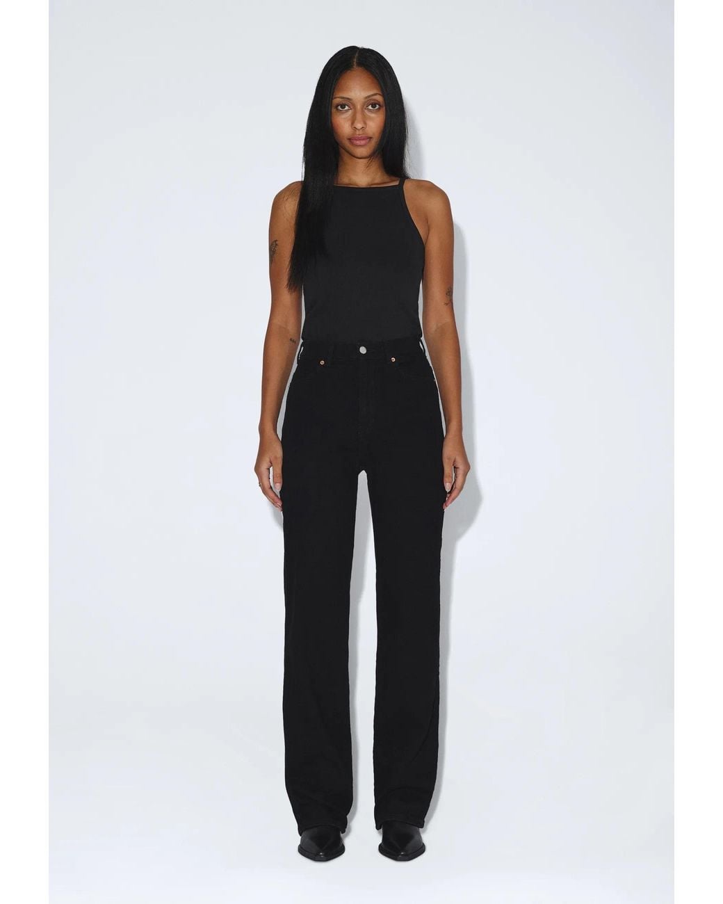 Dr. Denim Black Moxy High Straight