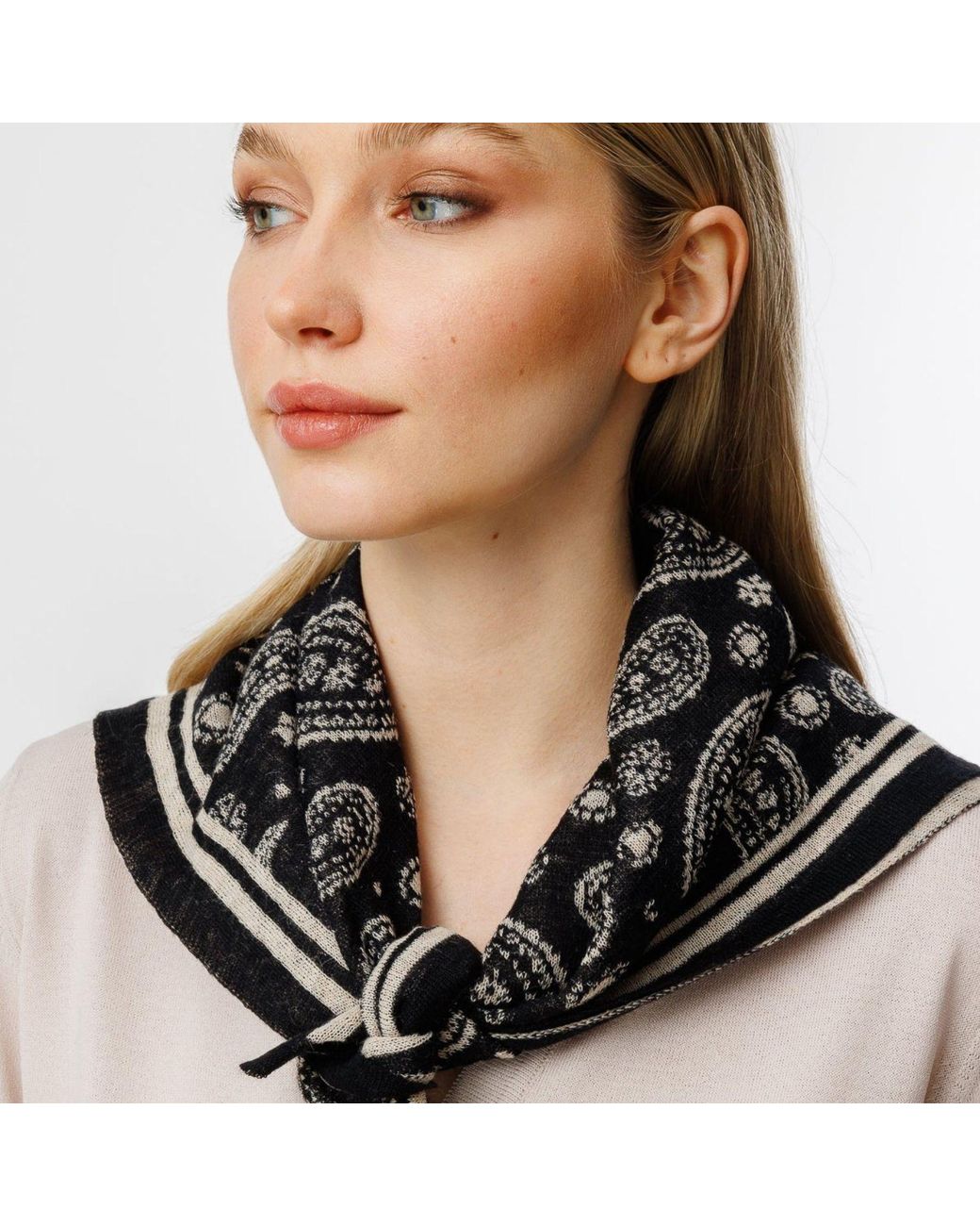 Mohair&Angora Black Mohair Foulard