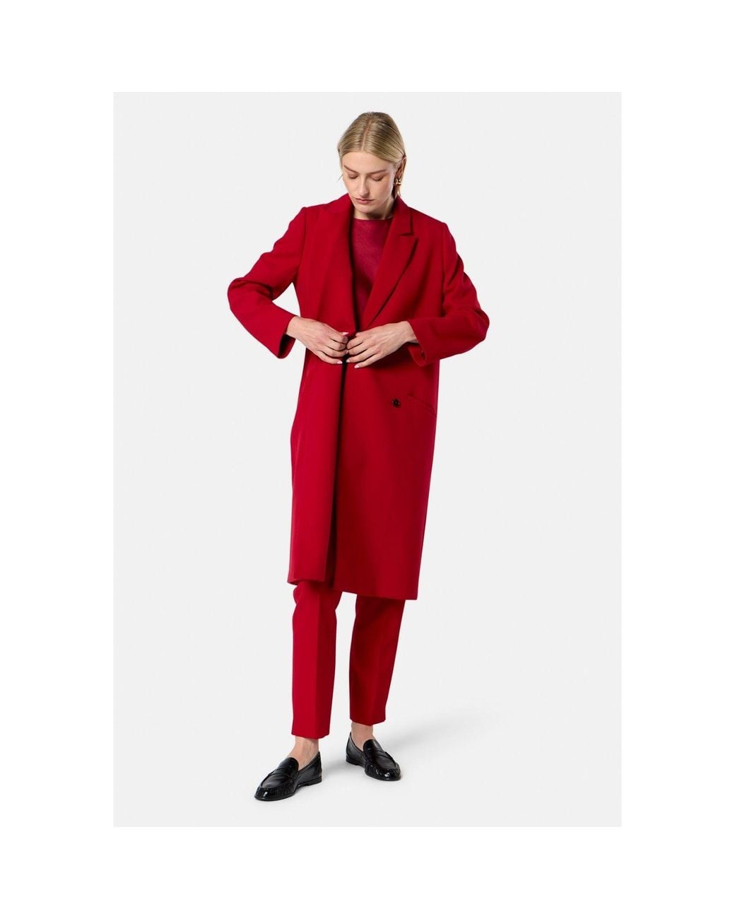Helen Mcalinden Red Victoria Ruby Coat