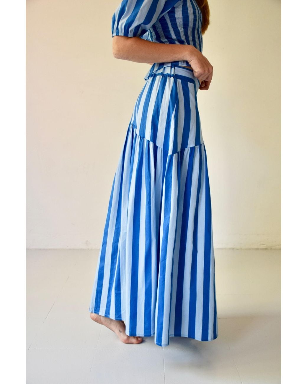Mind Traveler Blue Beth Striped Skirt