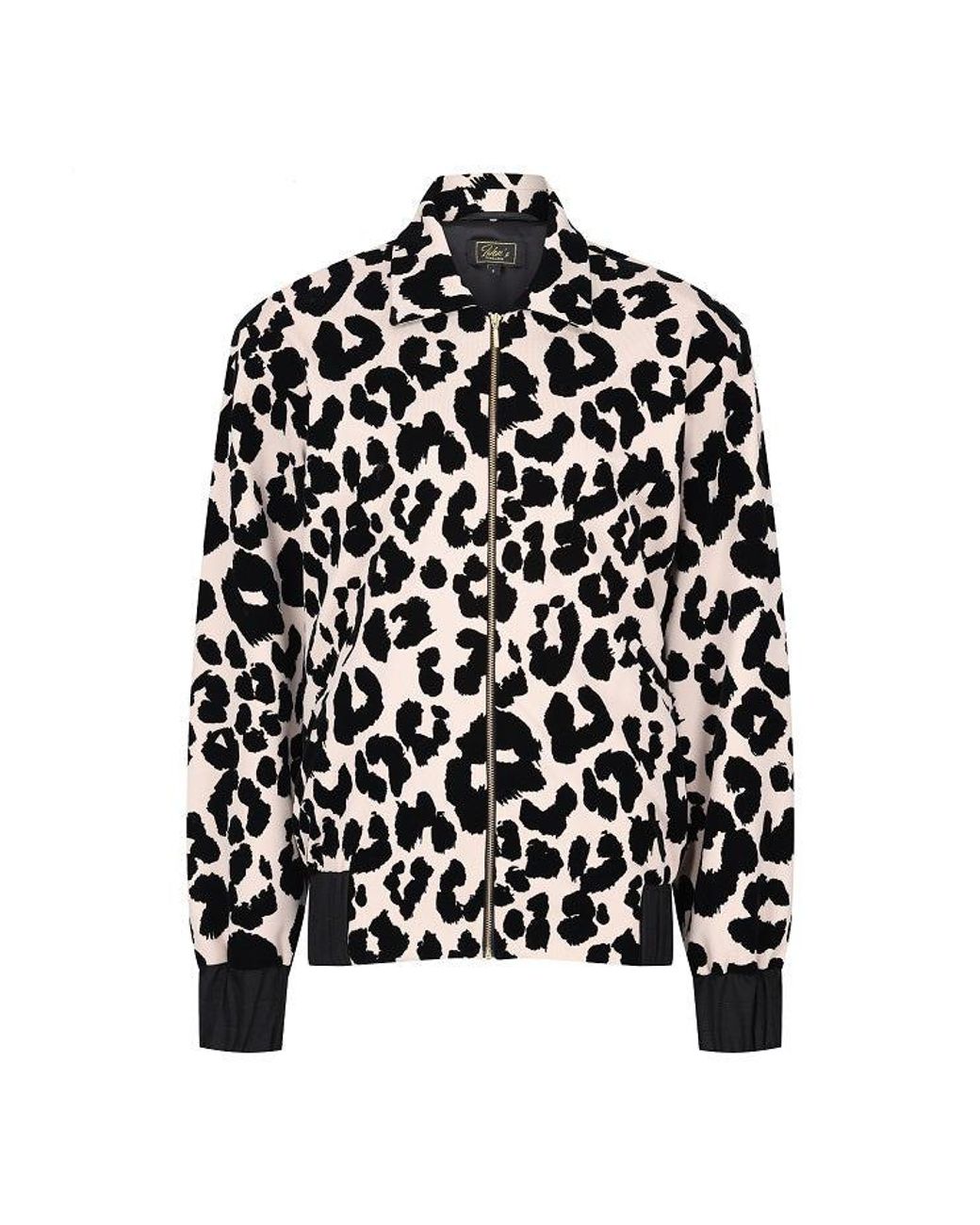 Lioness by Tf Black Leopard Velvet Bomber Jacket