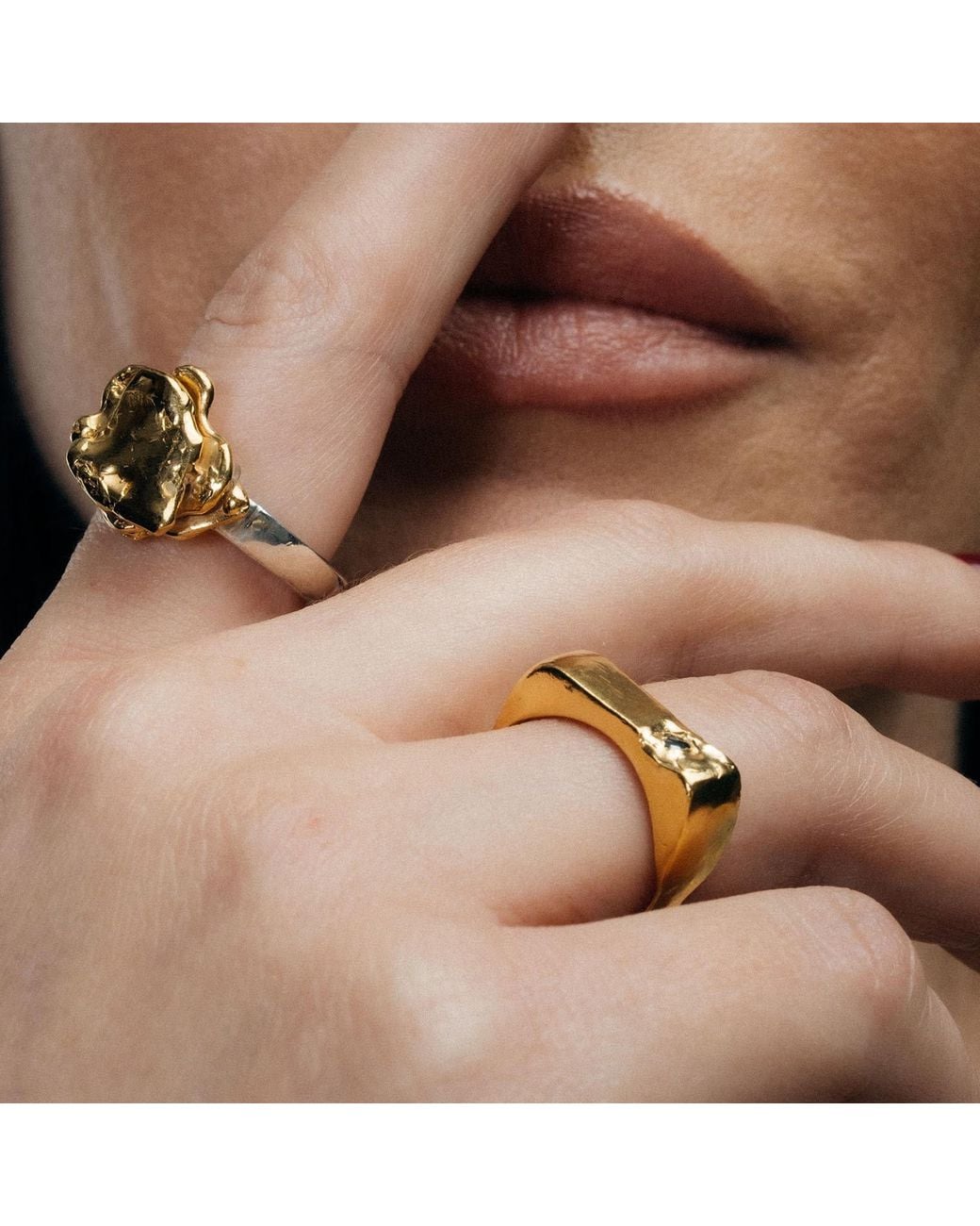 Moca Jewellery Yellow Grace Bow Gem Ring Vermeil Gem Stone