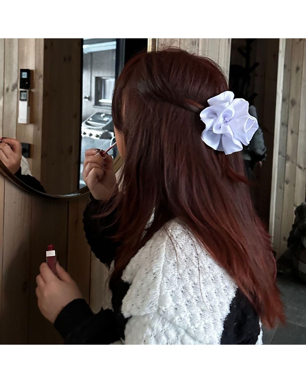 Sylk Black Flower Hair Clip