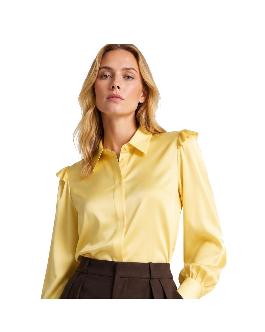 Freak Vault Yellow Laura Silk Blouse