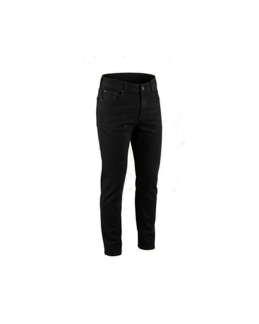 Ron Tomson Black Tapered Stretch Jeans for men