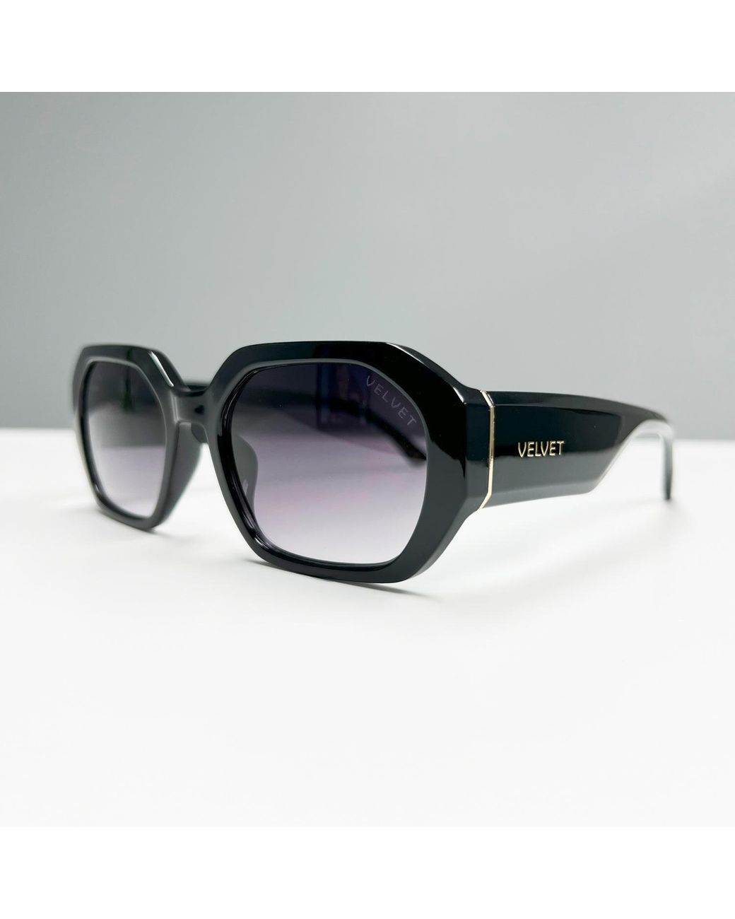 Velvet Eyewear Brown Geometric Sunglass Style