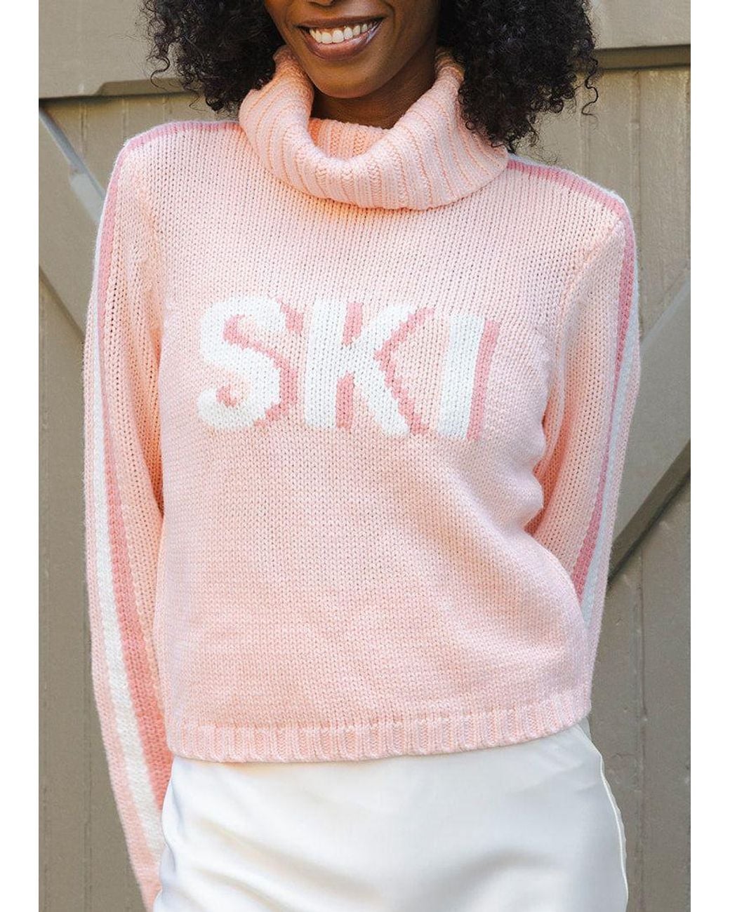Ellsworth & Ivey Pink Jade Turtleneck Sweater