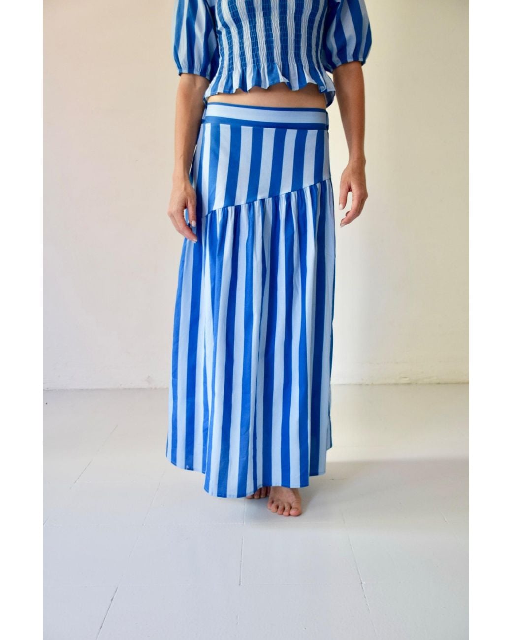 Mind Traveler Blue Beth Striped Skirt