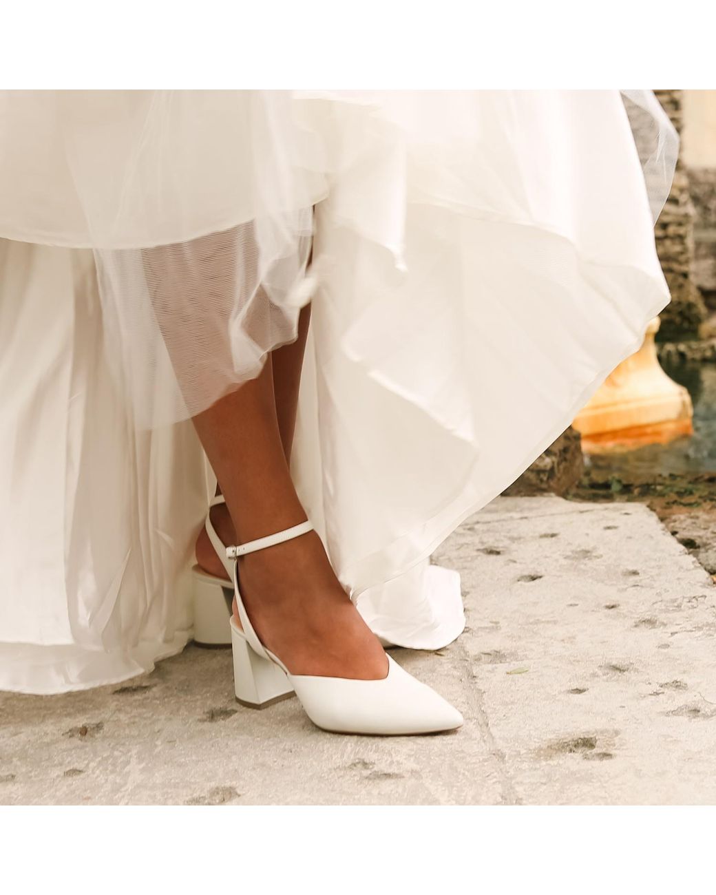 Alterre White V Mule + Marilyn Strap