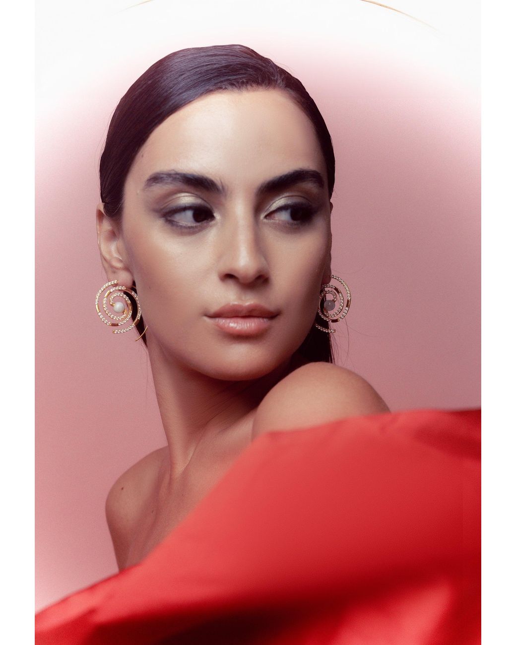 Lavani Jewels Metallic Helia Hoop Earrings