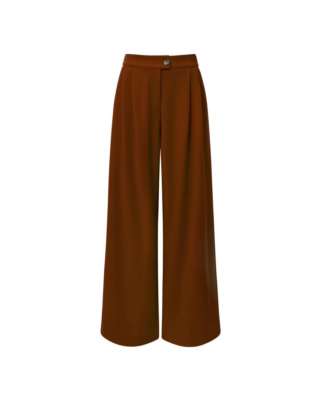 James Lakeland Brown Rust Wide Leg Suit Trousers
