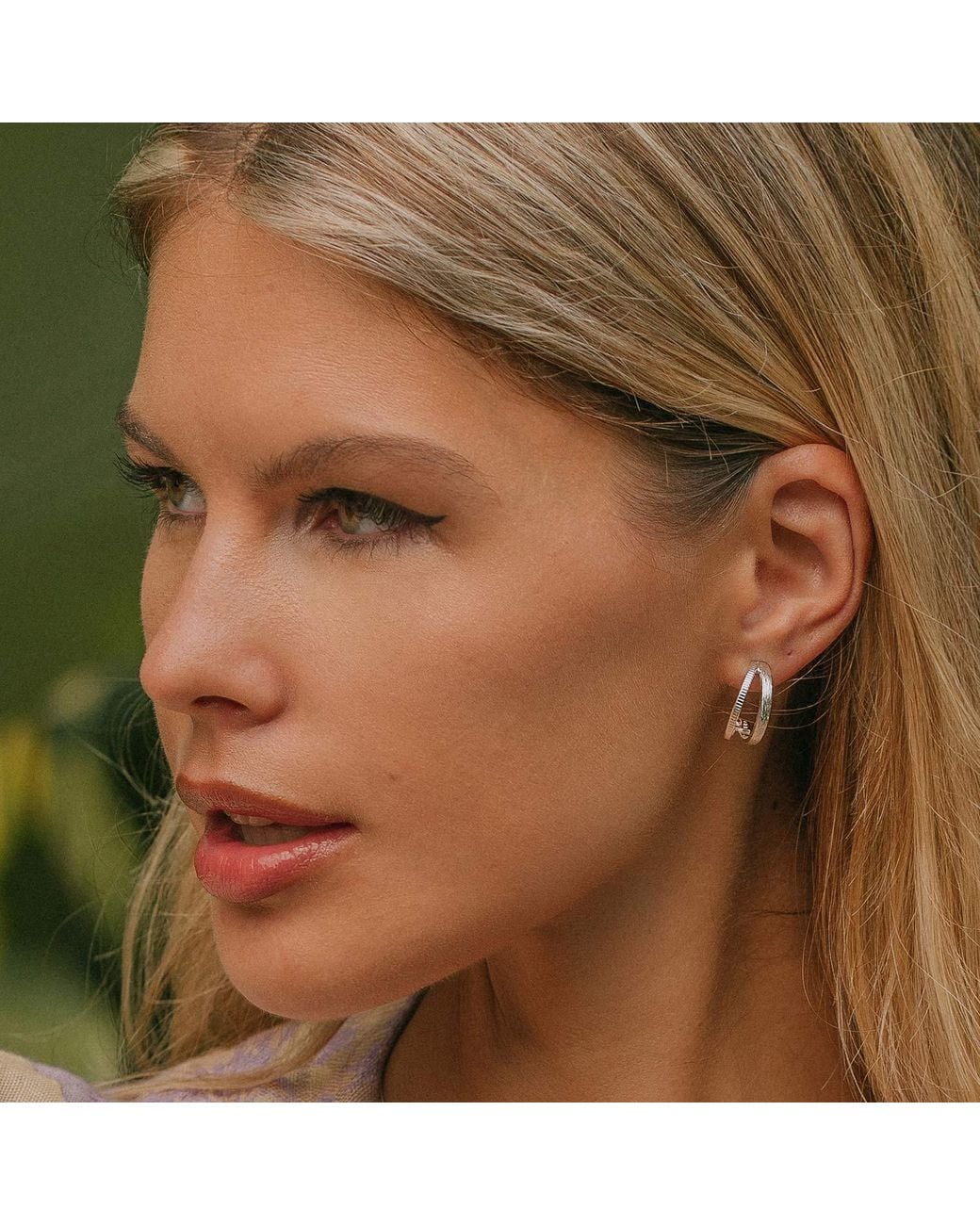 Charlotte's Web Jewellery Metallic Nature Gratitude Hoop Earrings