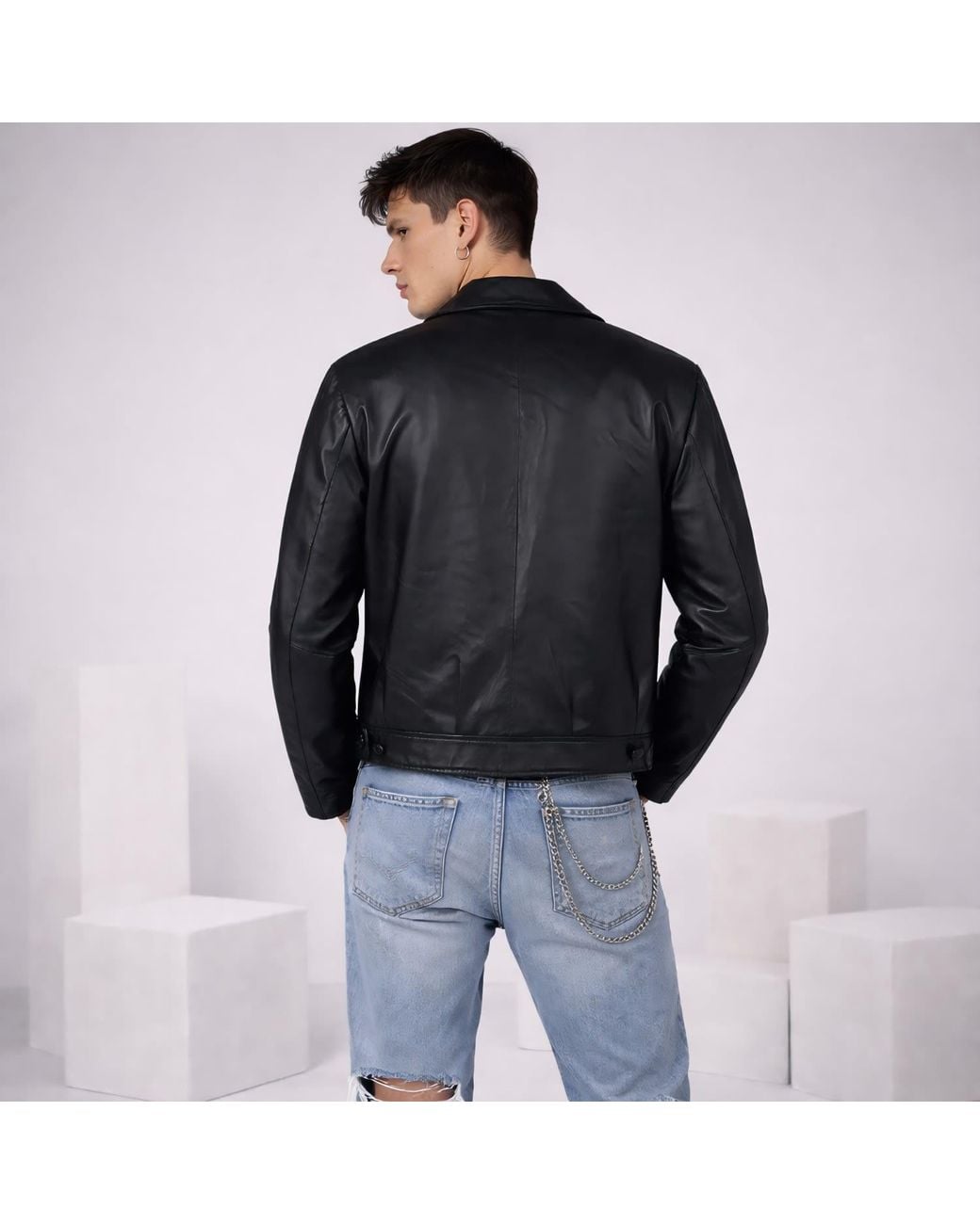 Zasta Studio Black Enticer Uniform Leather Jacket for men