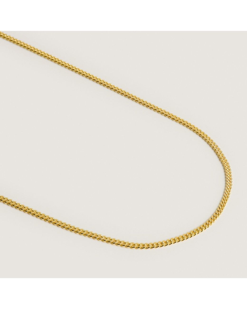BY EDA DOGAN Metallic Paris Curb Chain Necklace