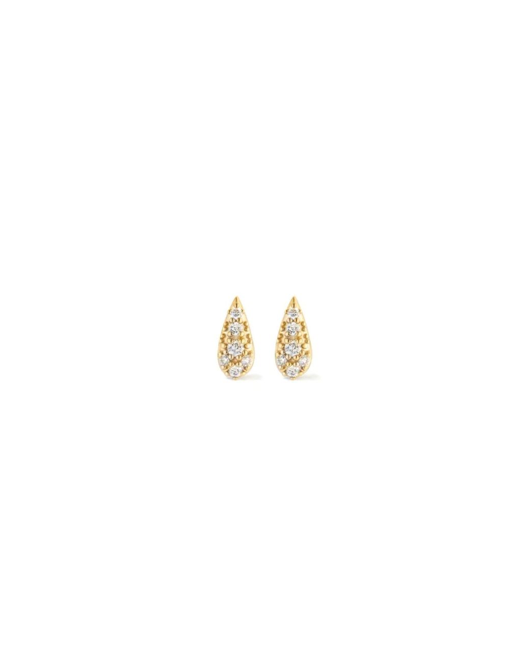 Dinny Hall Metallic Pear Drop Pave Lab-Grown Diamond Studs