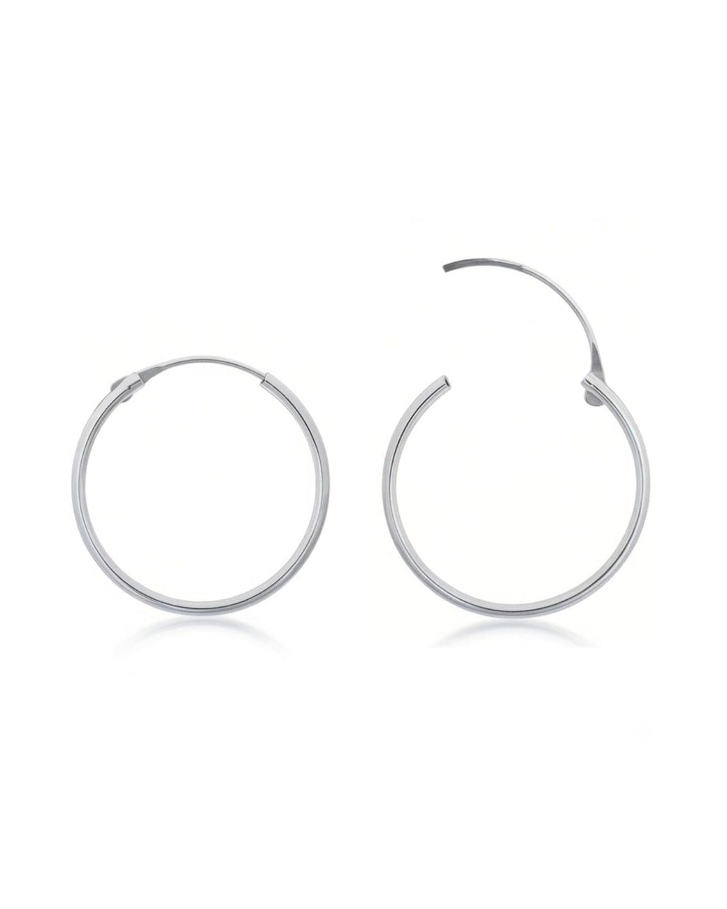 Spero London Metallic Sterling Essential Hoop Earrings