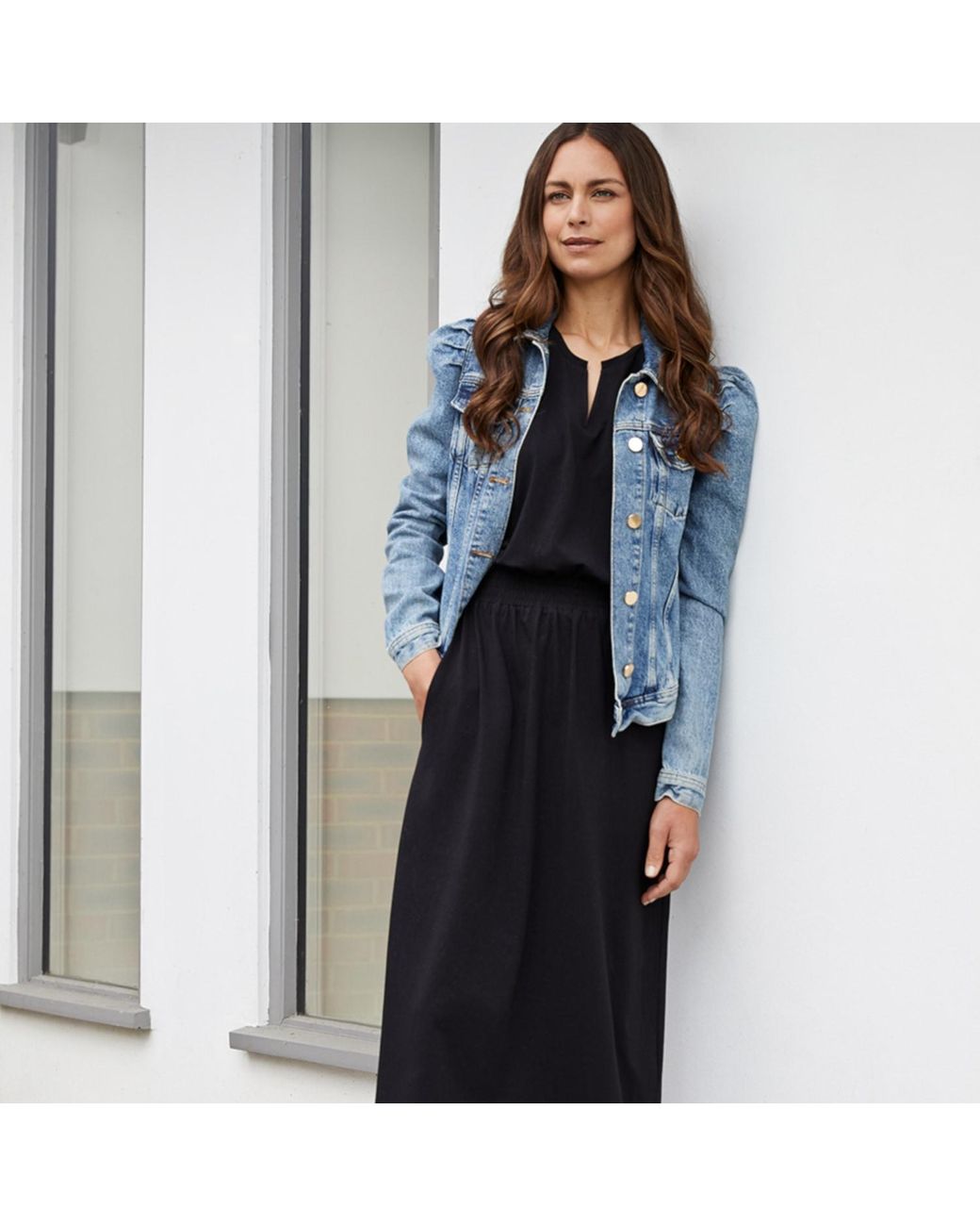 Cove Black Cuba Midi Dress With Pockets
