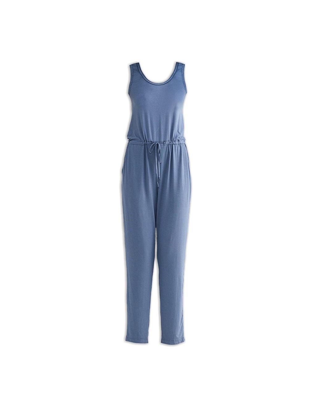 REISTOR Blue Relaxed Drawstring Jumpsuit