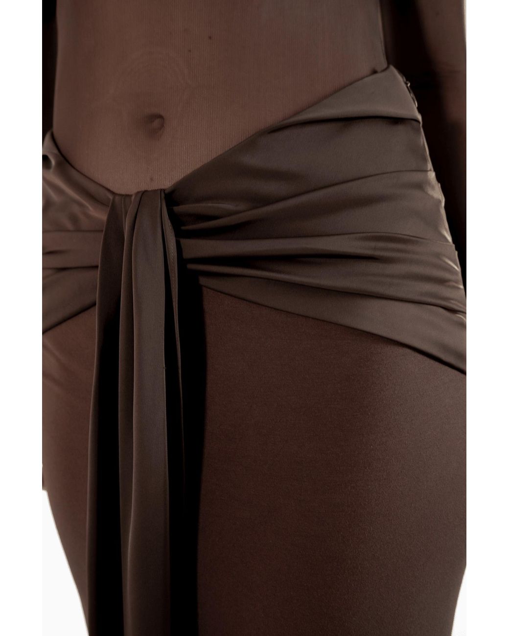 Clerestory Brown Seraphine Three-Piece Sheer Assembly Gown
