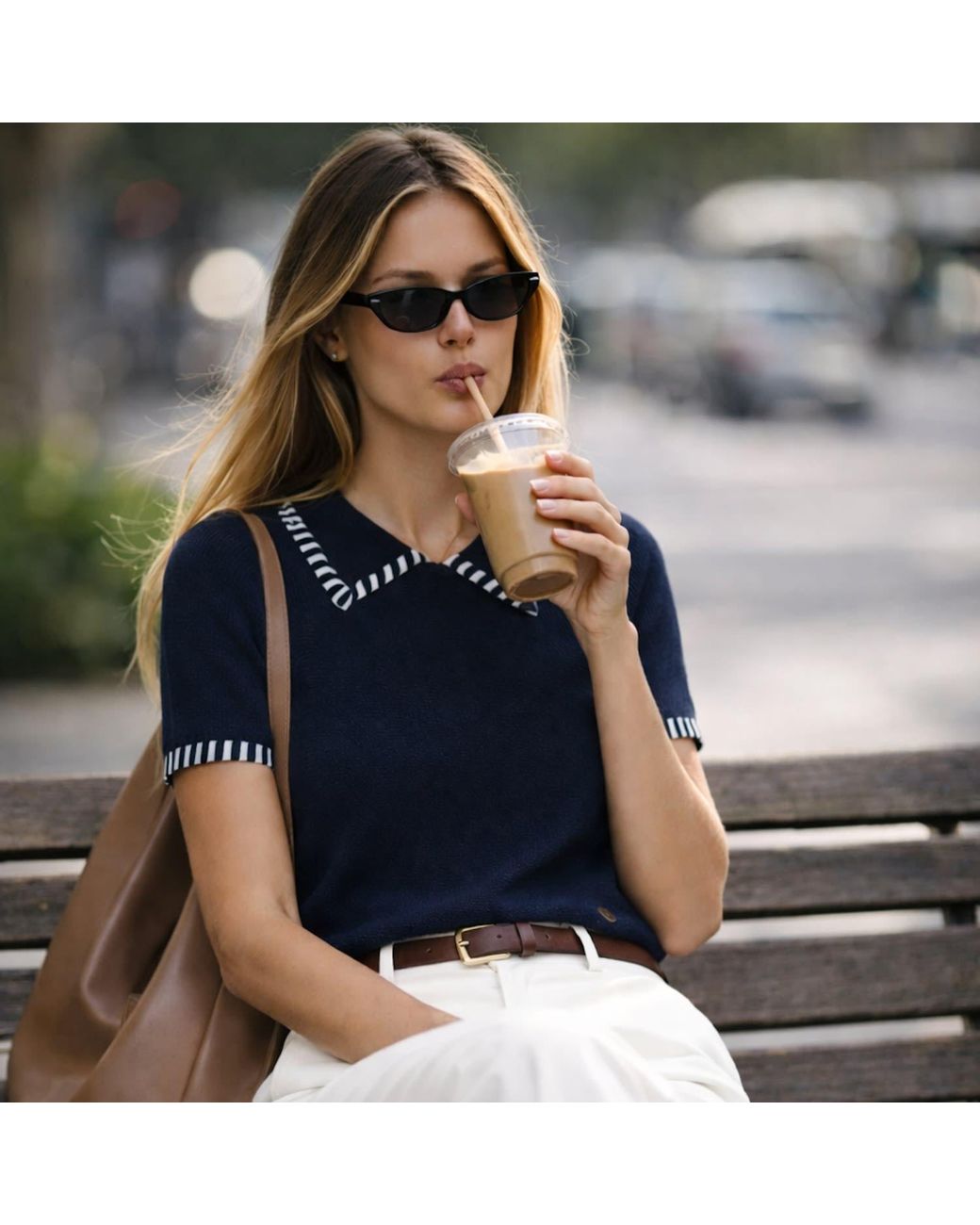 Bel Cashmere Blue Kate Cashmere Sweater