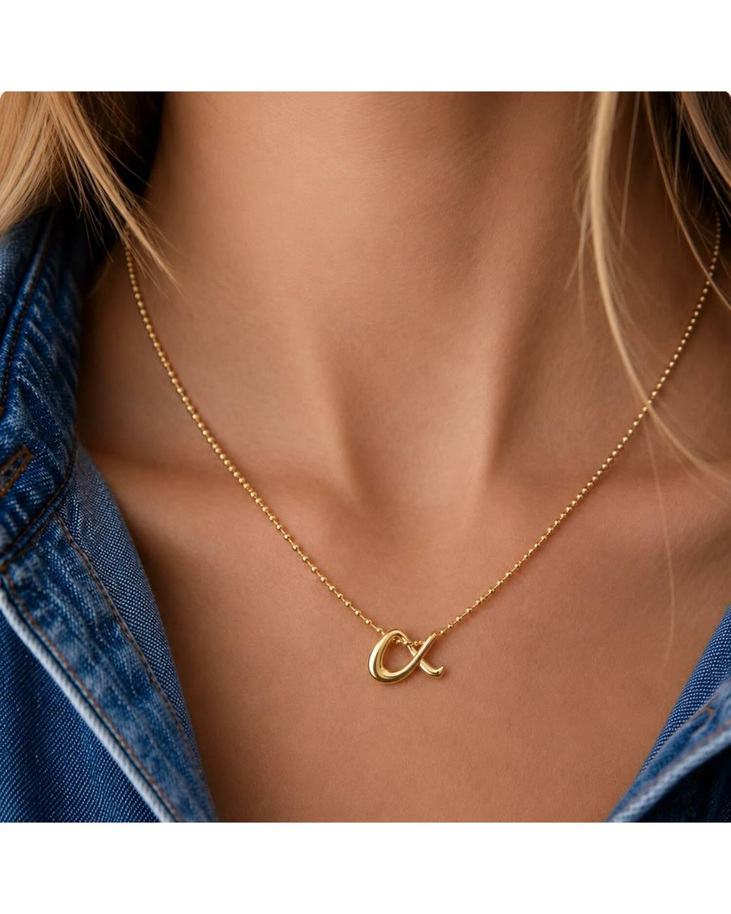 Bold Manifest Designs Metallic Sculptural Pendant Necklace X Alpha