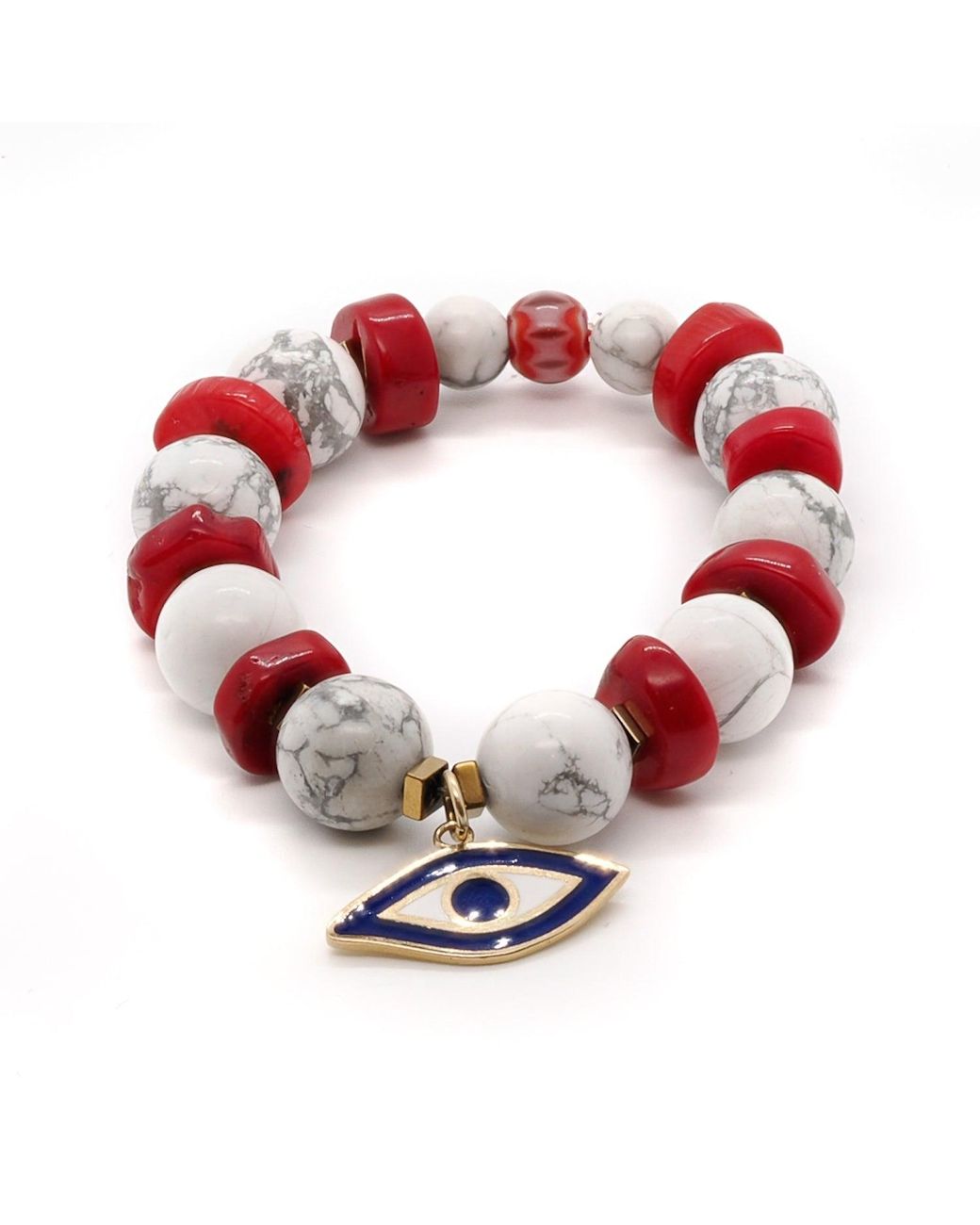 Ebru Jewelry Red Spiritual Beads Evil Eye Bracelet