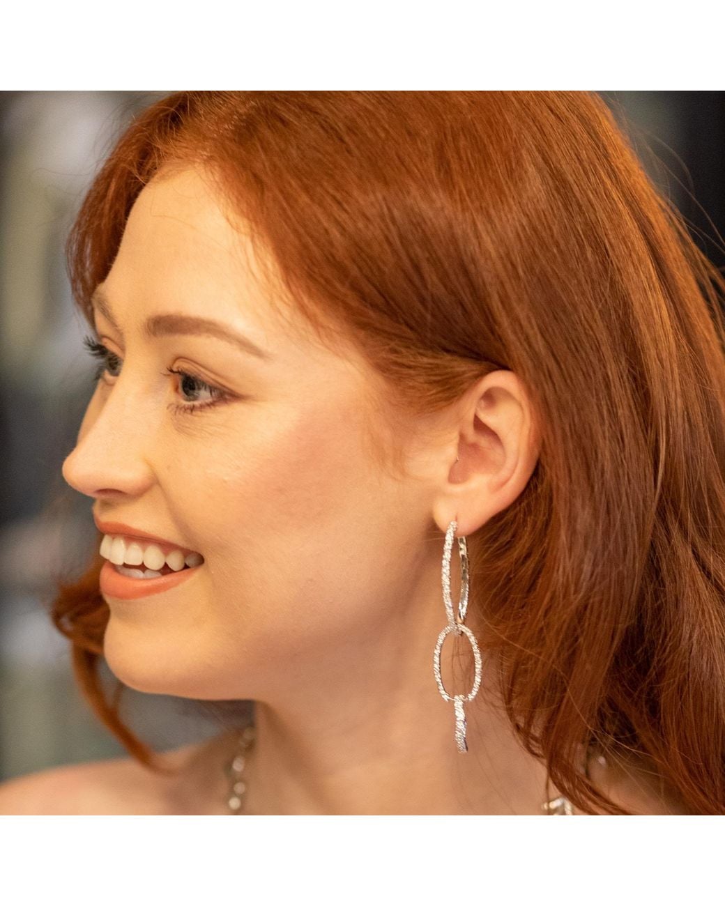 Lucy Quartermaine Metallic Solid Sterling Large Hula Hoop Earrings
