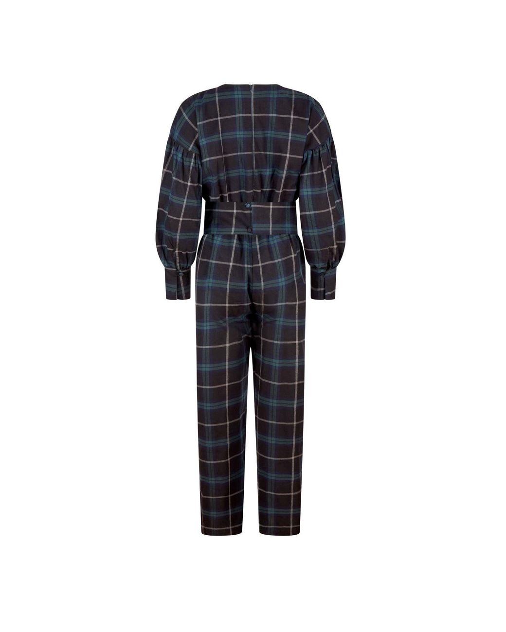 NUMBAT Blue Hazel Tartan Jumpsuit