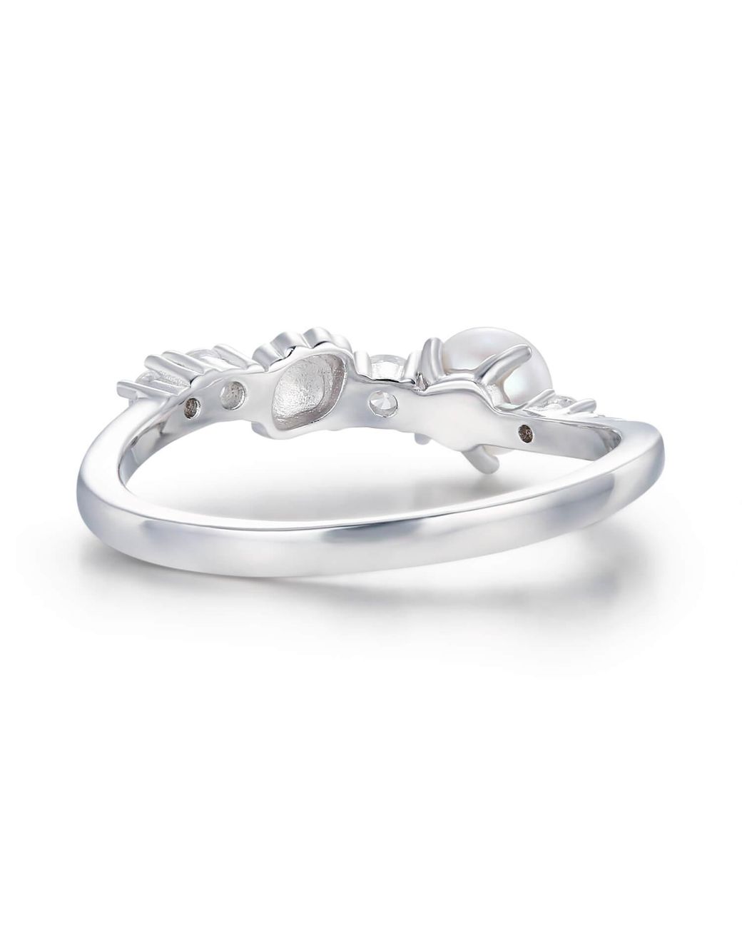 Azura Jewelry New York White Abyssal Pearl Ring Vermeil