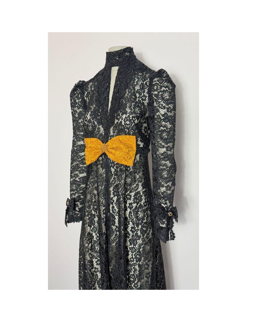 Couture to Your Door Black Gothic Lace Maxi Dress