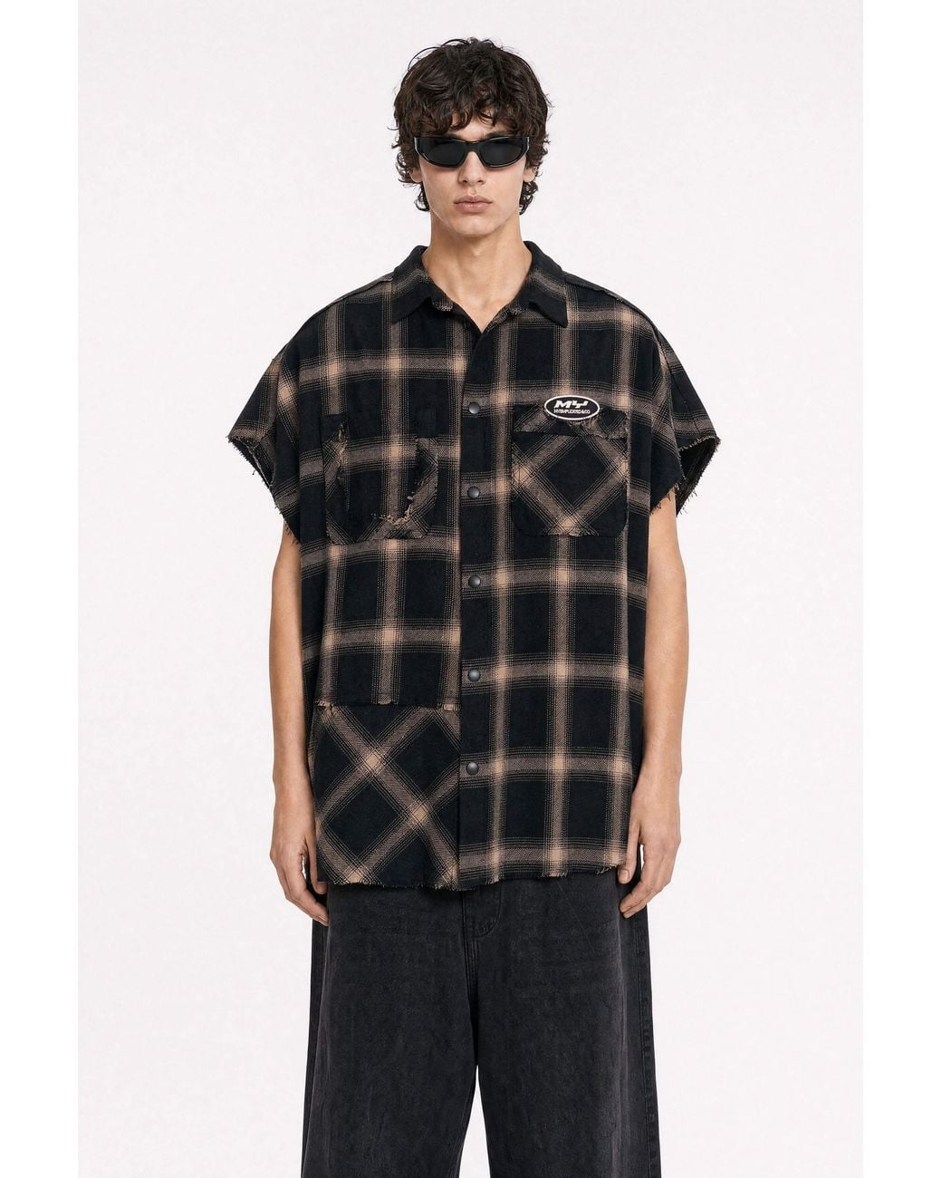 mysimplicated Black Atelier Division Sleeveless Shirt for men