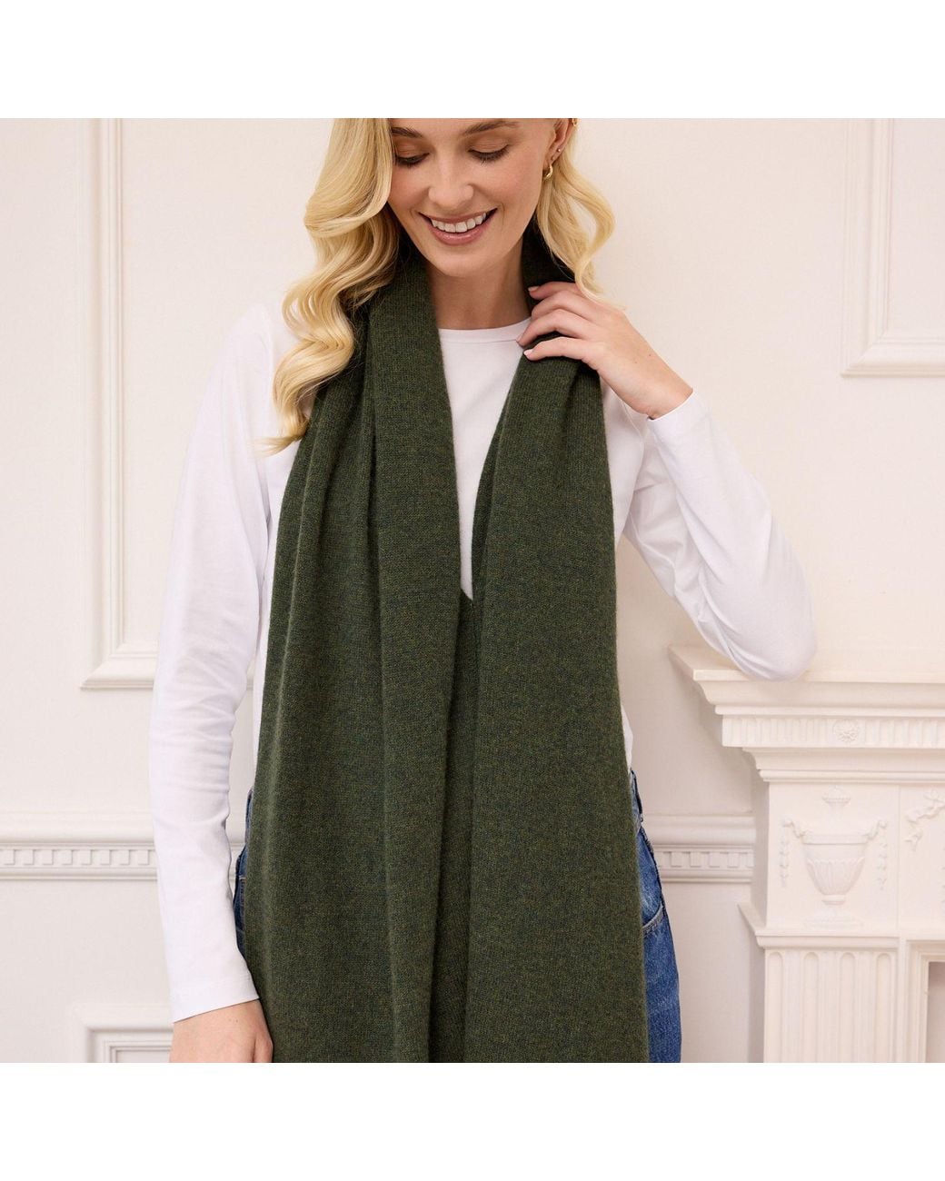 Cove Green Lucy Multi Way Cashmere Wrap