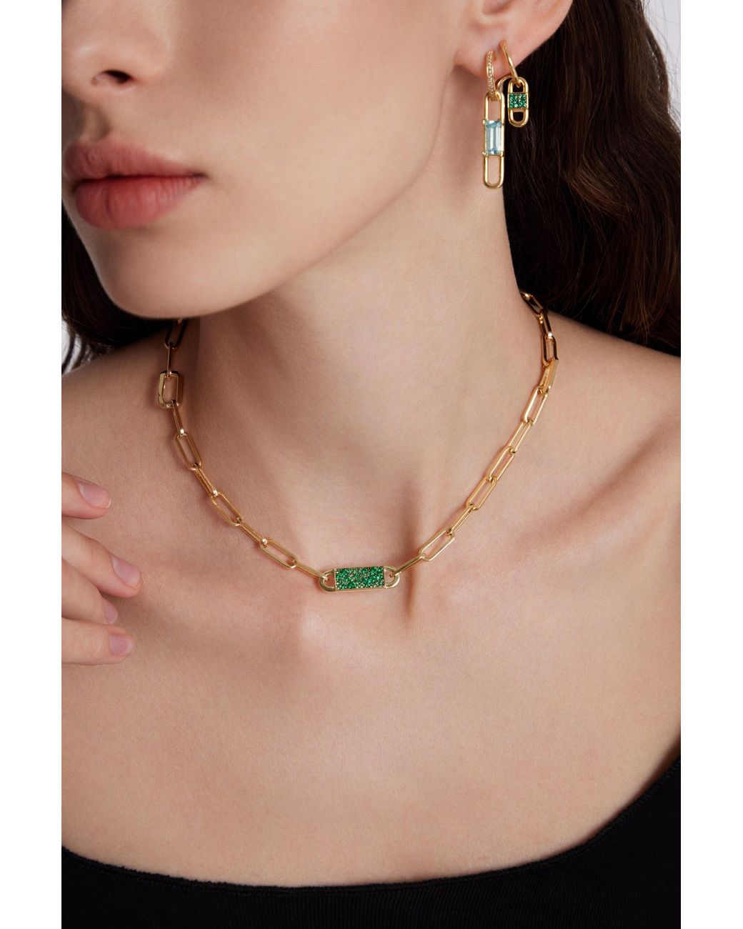Arte Madrid Metallic Toggle Convertible Double Hoop Earrings With Reversible Drop Charms