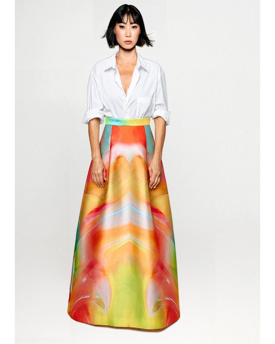 Maxjenny Orange Evening Skirt